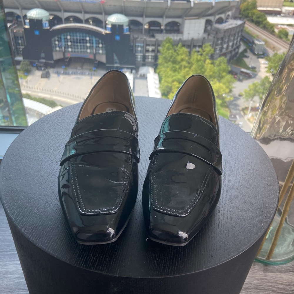 Steve Madden patent loafers